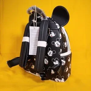 Loungefly Disney Parks Mickey Mouse AOP Faces Expressions Ears Mini Backpack NEW Loungefly | Bags | Loungefly Disney Parks Mickey Mouse Aop  main image 3